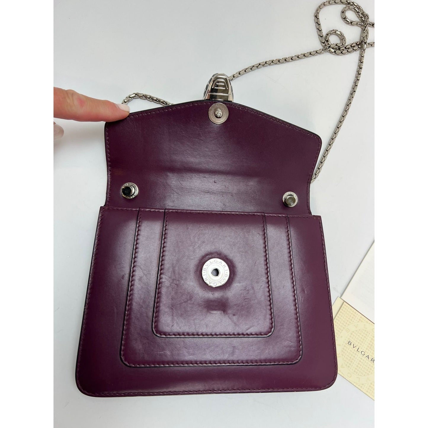 Bvlgari Calfskin Small Serpenti Forever Snake Plum Crossbody Bag