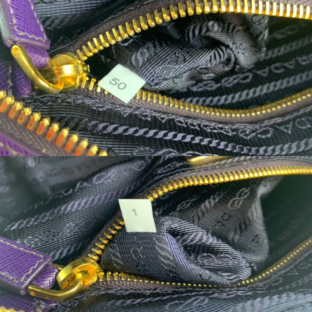 Prada Saffiano Leather Lux Small Top Handle Viola Purple Handbag