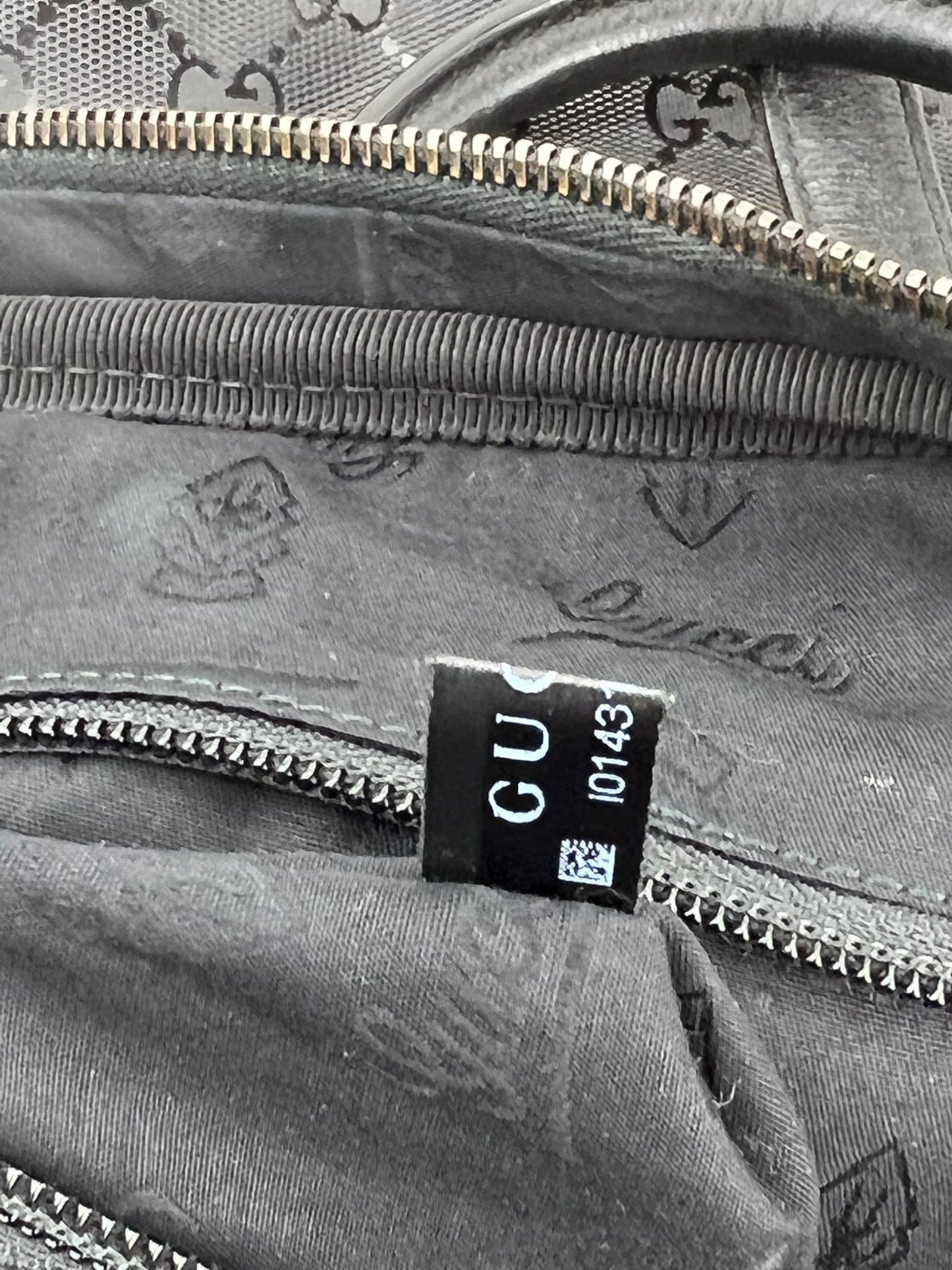Gucci Briefcase GG Imprime Coated Canvas Black Monogram Business Bag Preowned