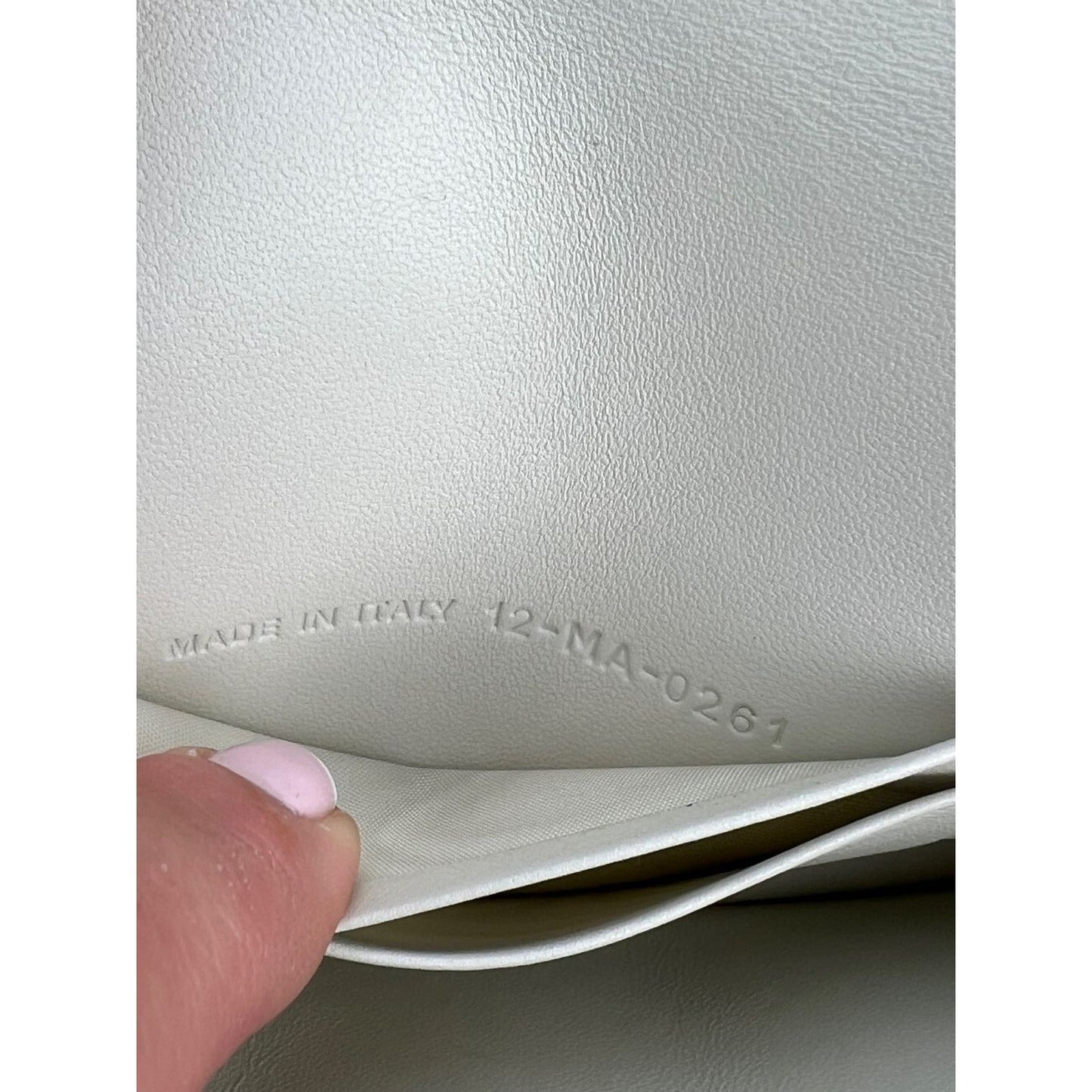 Christian Dior Caro Cannage White Leather Belt Bag Clutch