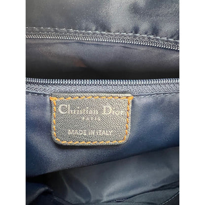 CHRISTIAN DIOR Monogram Trotter CD Blue Canvas Hand Bag
