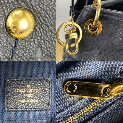 LOUIS VUITTON Artsy MM Monogram Empreinte Infini Blue Tote Hand Bag