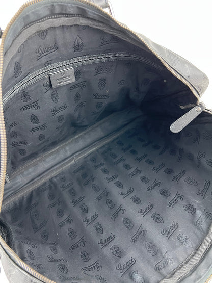 Gucci Briefcase GG Imprime Coated Canvas Black Monogram Business Bag Preowned