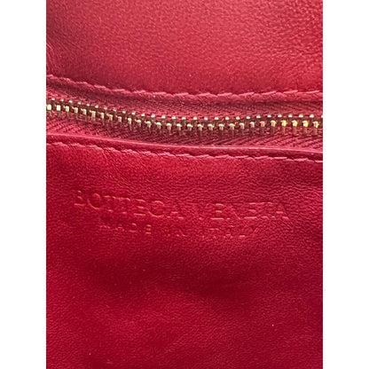 Bottega Veneta Red Nappa Maxi Intreccio Padded Cassette Crossbody Bag
