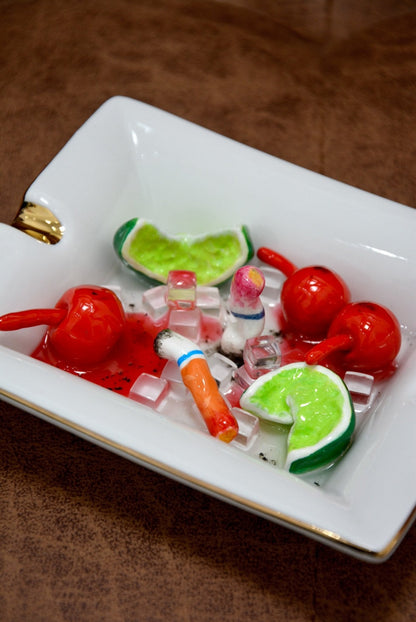 RETRO CHERRY LIMEADE ASHTRAY