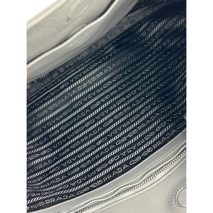 Prada Vitello Daino grey Hobo Bag